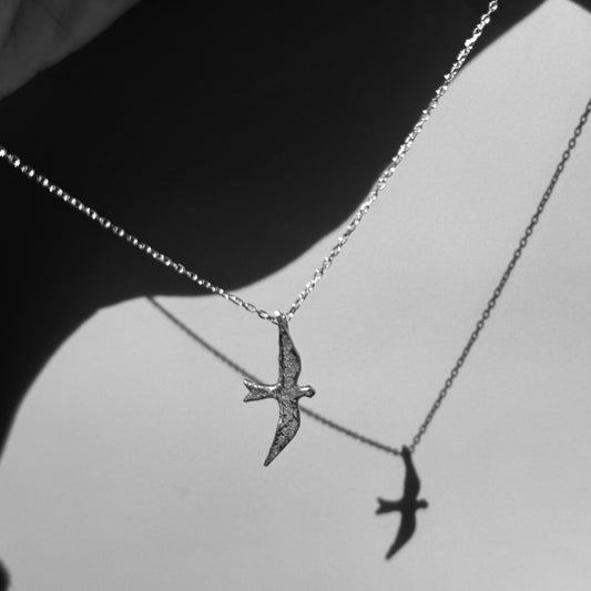 Swift Bird Necklace Silver