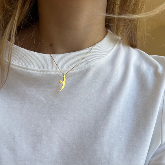 Swift Bird Necklace Gold