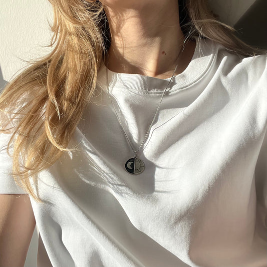 Sun&Moon Necklace Silver